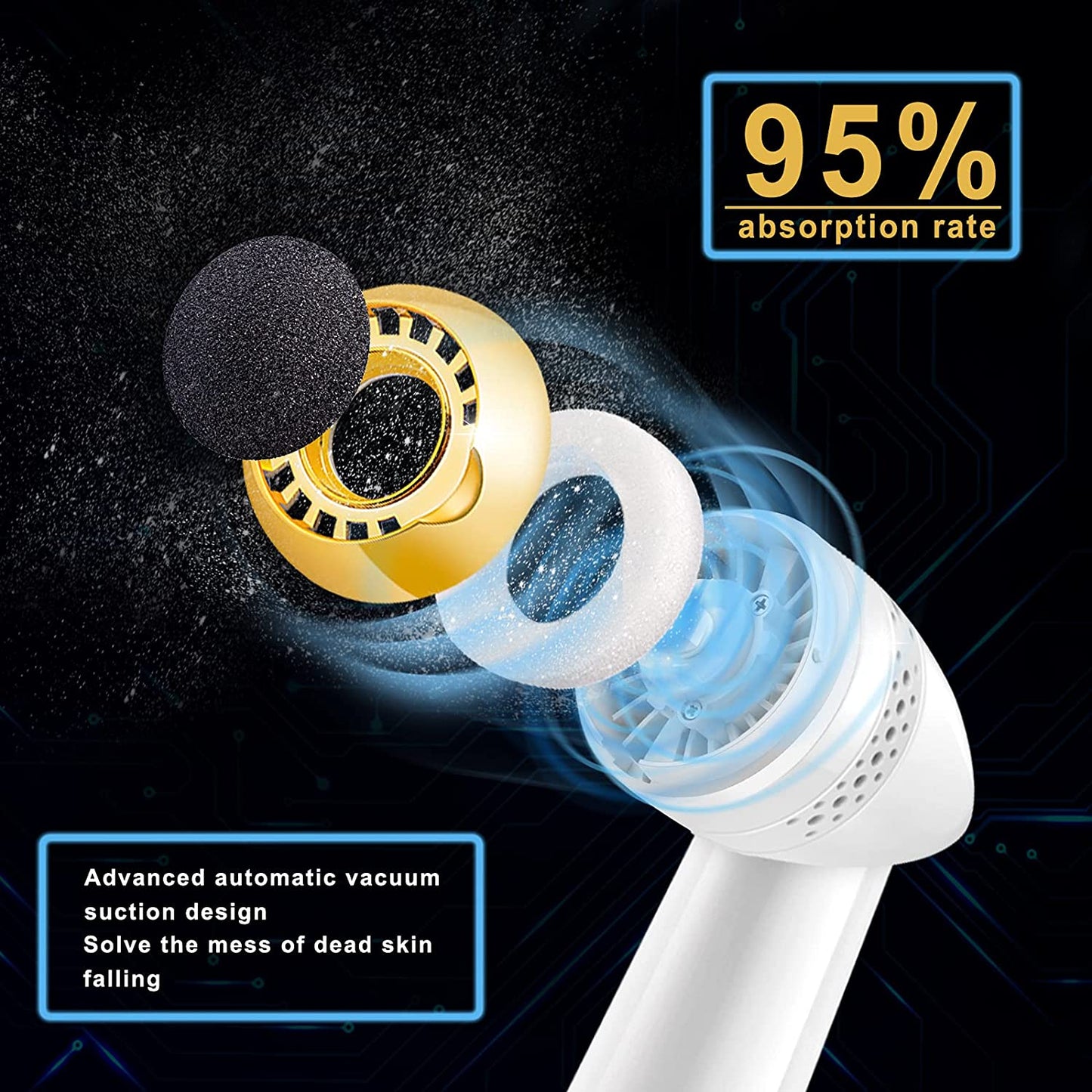 New Electric Pedicure Smooth Machine Callus Remover USB Charge Foot for Heels Grinder Files Absorbing Portable Clean Care