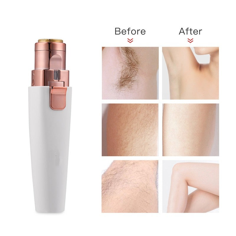 2 In 1 Electric Eyebrow Trimmer Female Women Epilator Eye Brow Lip Hair Removal Mini Painless Face Whole Body Shaver Depilador