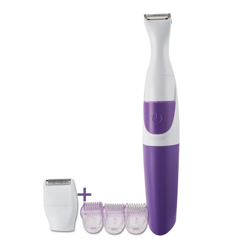 5in1 Perfect Bikini Trimmer Kit Precision Facial Electric Hair for Women Shaver Micro Epilator Battery Underarm
