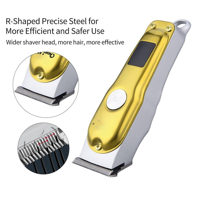 Digital Electric Hair Clippers Portable Hair Trimmer R-Blade Styling Barber Shavers Fast Charging Hair Cutter Machine