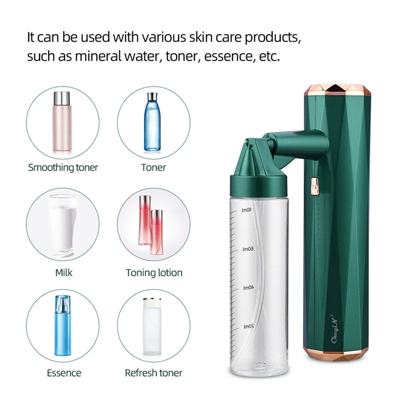 Mini Facial Nano vaporizer Air Compressor Face moisturizer Moisturizing Sprayer Spray Gun Oxygen Skin Care Face Steamer