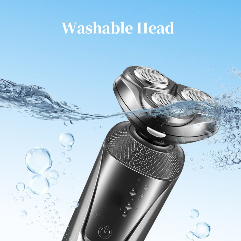 4 In 1 Electric Hair Shaver For Men Ear Nose Beard Trimmer Haircut Razor Machine Waterproof Rechargeable 3D Head Blade Shaving