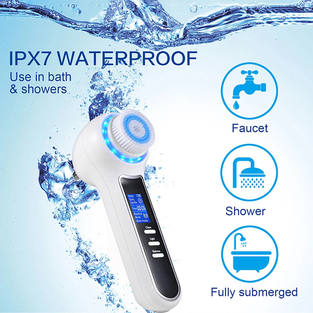 LED Display Multifunctional Pore Cleansing Brush Acne And Blackhead Cleanup Instrument IPX7 Waterproof 3 Suction Modes 3W/900mAh