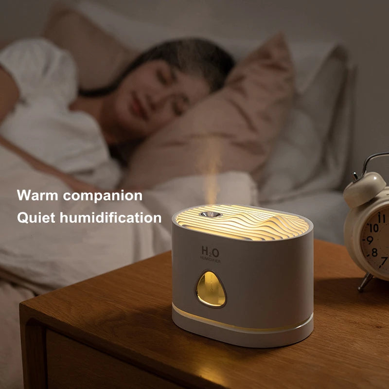 USB Rechargeable Humidifier Air Purifier with LED Light for Home Bedroom Fragrance Ultrasonic Aroma Diffuser Wireless Humidifier