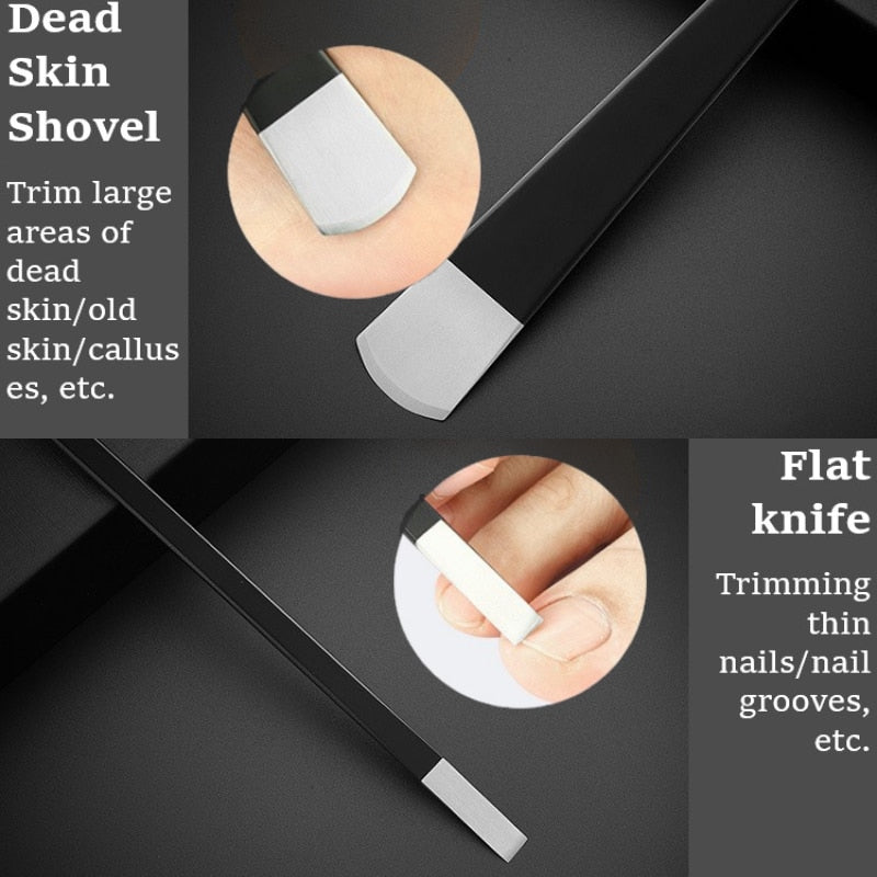 10 Pcs Professional Nail Cutter Pedicure Scissors Set Stainless Steel Eagle Hook Portable Manicure Nail Clipper Tool Set