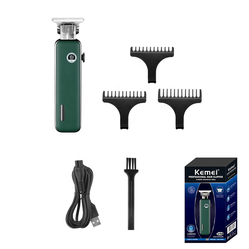 Professional Barber Hair Trimmer T-blade Dry-shaving and Fading Hair Clipper All-around Outlining Close-cutting Machine