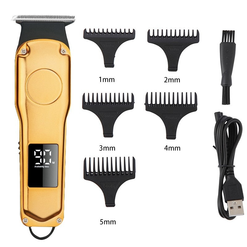 Hair Clipper Electric Hair Trimmer Cordless Shaver Trimmer 0mm Men Barber Hair Cutting Machine for Men Rechargeable USB