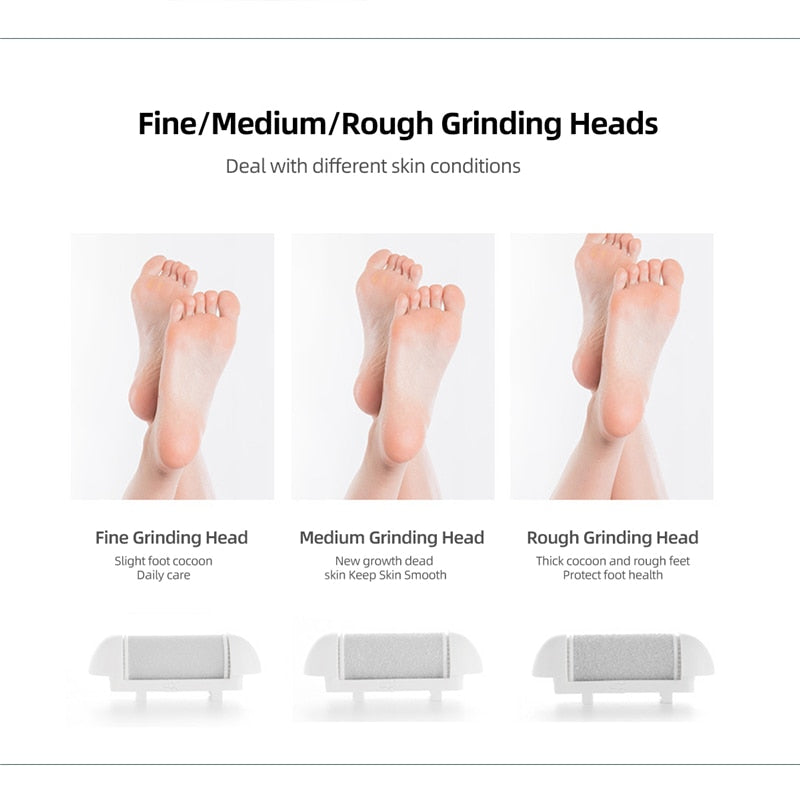 LED  Display Electric Pedicure Foot Grinder Callus Remover Heel Dead Skin Removal Rechargeable Foot Care Tool Files Machine (Gold)