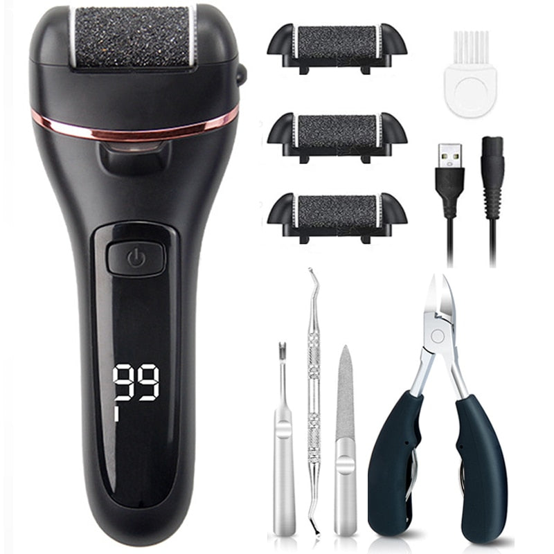 Electric Foot File For Heels Grinding Pedicure Tools Professional Foot Care Tool Kit Dead Hard Skin Callus Remover