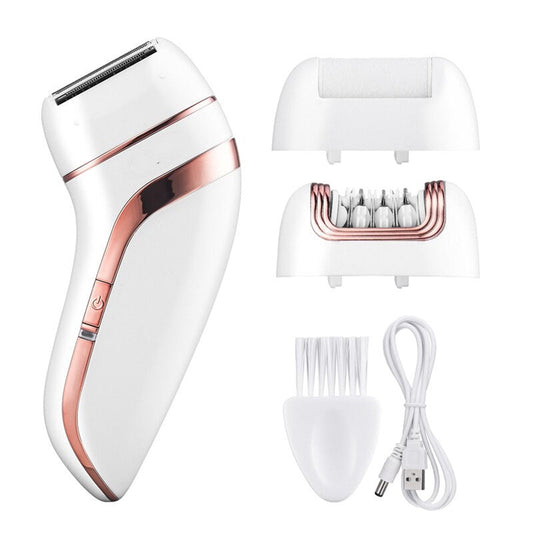 Epilator for Women 3 In 1 Electric Shaving Hair Removal Trimmer Bikini Body Epilator Shaving Foot File Pedicure Tools