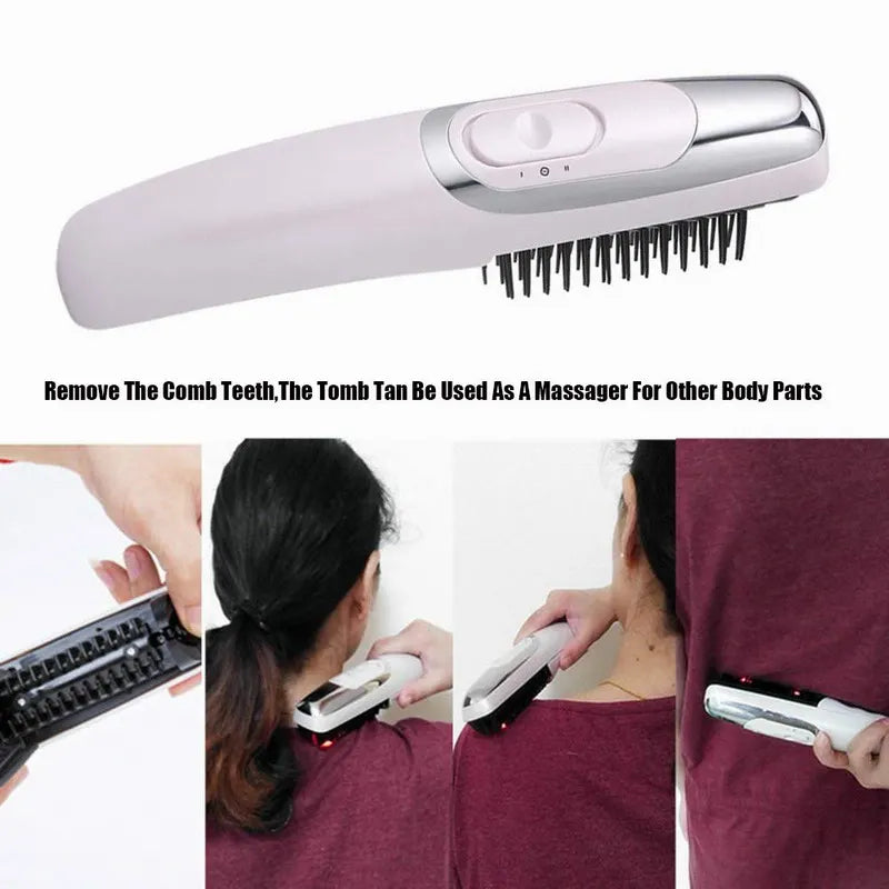 Hair Growth Care Electric Wireless Infrared Ray Massage Comb Hair follicle Stimulate Anti Dense Anti Hair-loss Head Massager