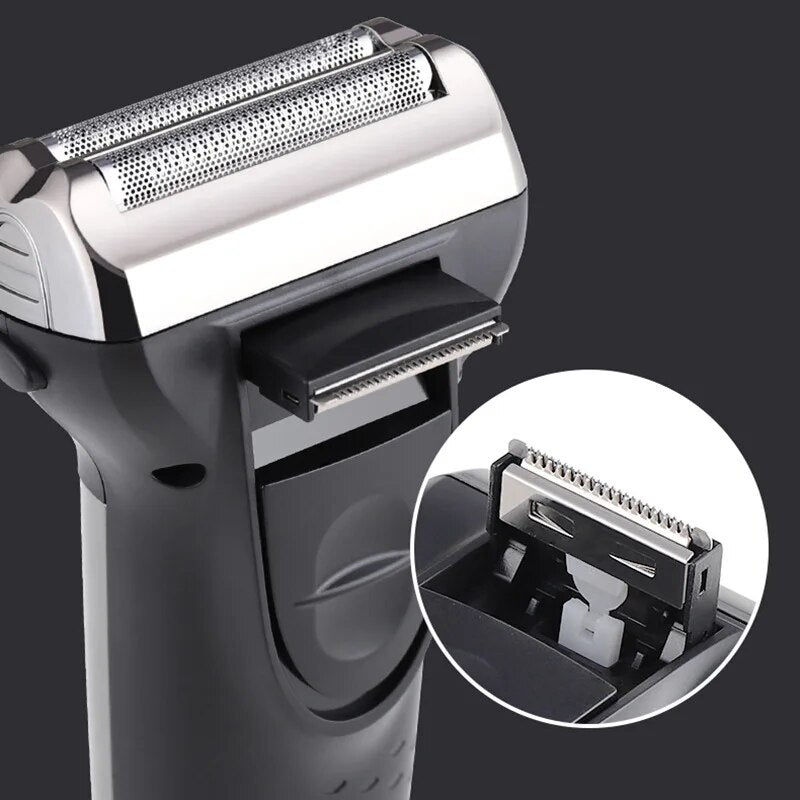 Electric Shaver Men's Smart Digital Display USB Reciprocating Double-blade Electric Shaver Electric Razor Set Led Display