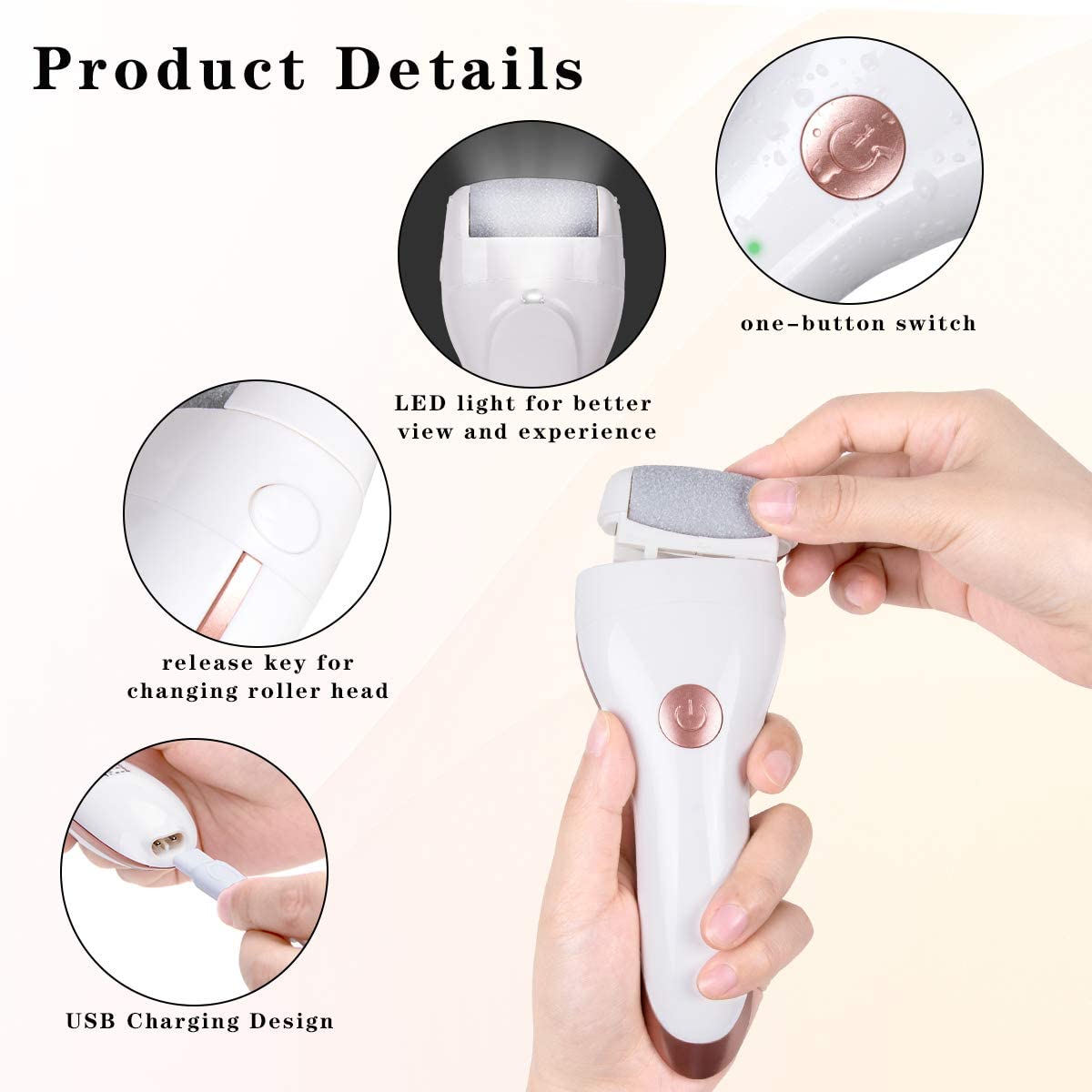 Electric Pedicure Foot Grinder Cleaner Foot File Exfoliating Machine Callus Remover Polished Nails Dead Skin Care Tools