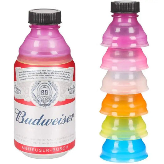 6pcs Soda Can Lids Cover Reusable Fizz Lid Picnic Accessories Beach Party Gadget Bottle Top for Beer Juice Energy Drinks Seltzer