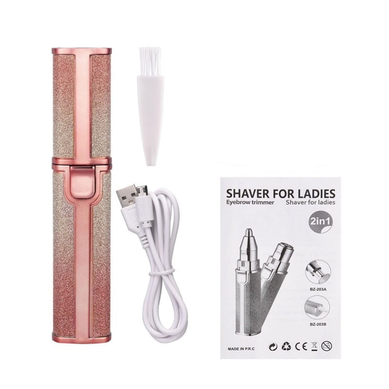 2 In 1 Electric Eyebrow Trimmer Female Women Epilator Eye Brow Lip Hair Removal Mini Painless Face Whole Body Shaver