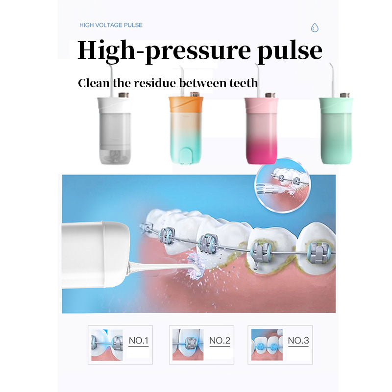 200ml Oral Irrigator Water Flosser Jet Portable Tooth Cleaner USB Rechargeable Teeth Whitening Irrigator Dental Cleaning Tools