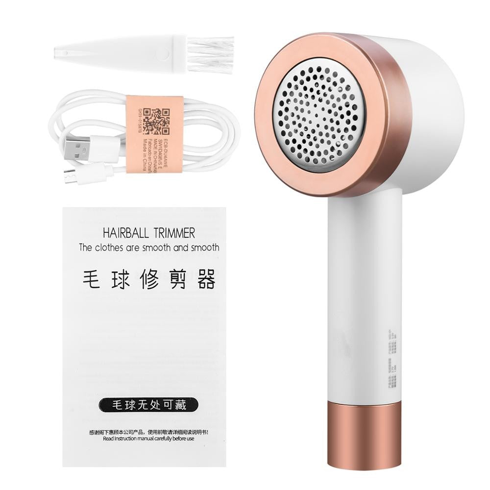2 In 1 Lint Remover Clothes Fuzz Pellet Trimmer + Sticky Hair Dual-use USB Charging Fabric Shaver Sweater Fuzz Removal