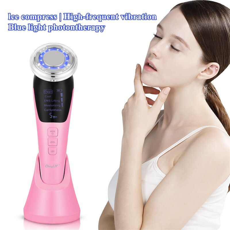 5 in 1 EMS Face Electroporation Led Photon Lifting Beauty Lifting Face Skin Facial Care Neck Massager