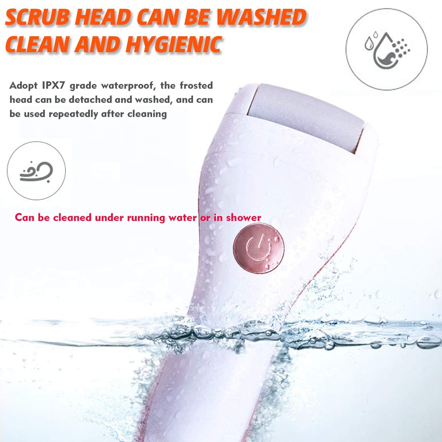 Electric Foot Callus Remover Portable Electronic Foot File Pedicure Tools Pedicure with 3 Rollers USB Rechargeable Foot Care