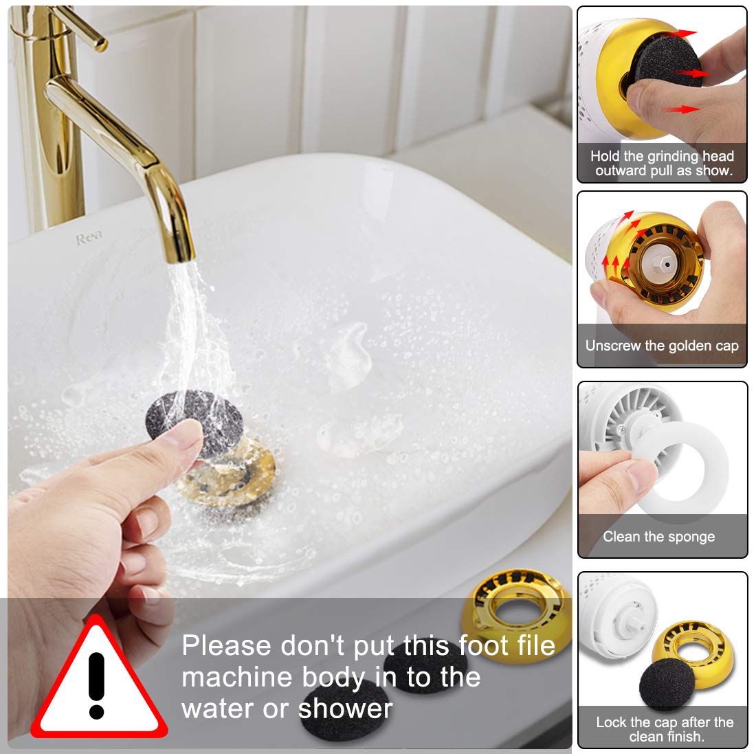 New Electric Pedicure Smooth Machine Callus Remover USB Charge Foot for Heels Grinder Files Absorbing Portable Clean Care