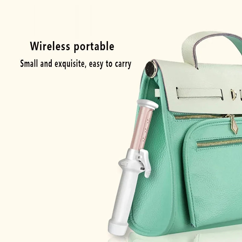 Wireless USB Hair Curler Fast Heating Curling Iron Mini Ceramic Hair Curler Curling Irons with Fast Chargerable Cord