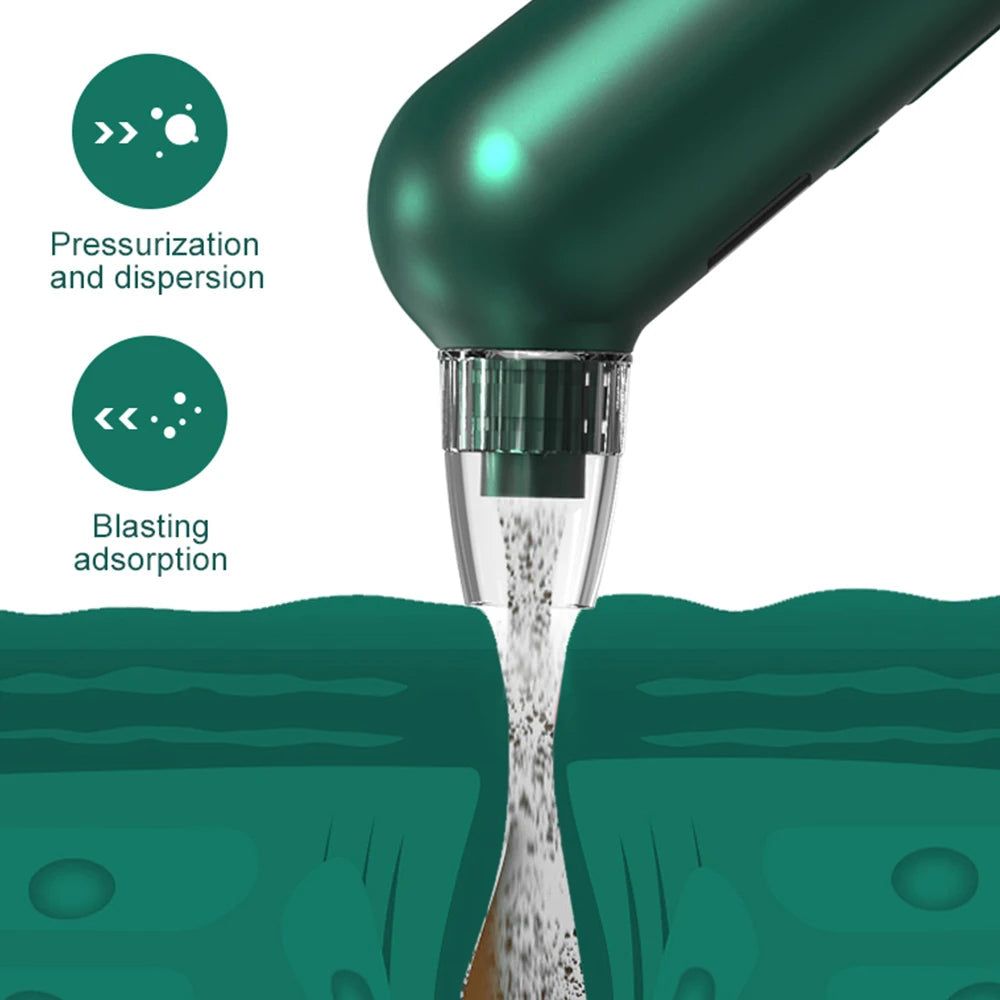 Blackhead Remover Pore Vacuum Electric Pore Extractor with Hot Compress Facial Pore Cleaner Face Care Machine For Skin Treatment