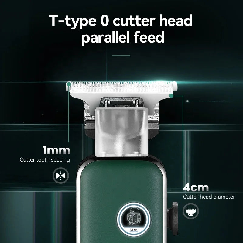 Professional Barber Hair Trimmer T-blade Dry-shaving and Fading Hair Clipper All-around Outlining Close-cutting Machine