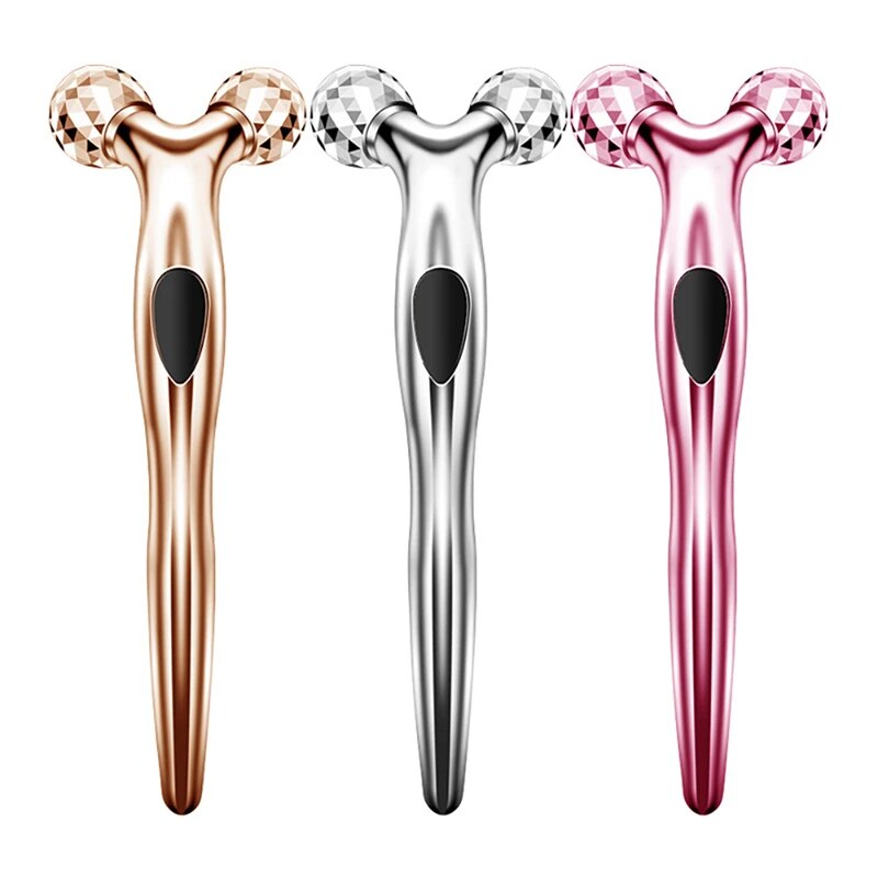 3D Face lift Roller Massager Massage Instrument 360 Rotate Roller Massager Y Shape For Face Lifting Wrinkle Remover