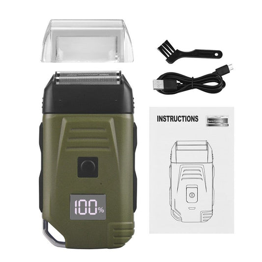 Men's Shaver Beard Hair Trimmer Electric Razor 2 Floating Shaver Head with Led Screen Usb Rechargeable Shaving Machine