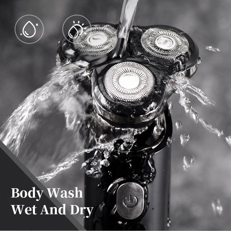 4 In 1 Men's Hair Shaver Electric Beard Nose Ear Trimmer Razor Machine LED Display Clippers Rechargeable Washable Shaving Tools