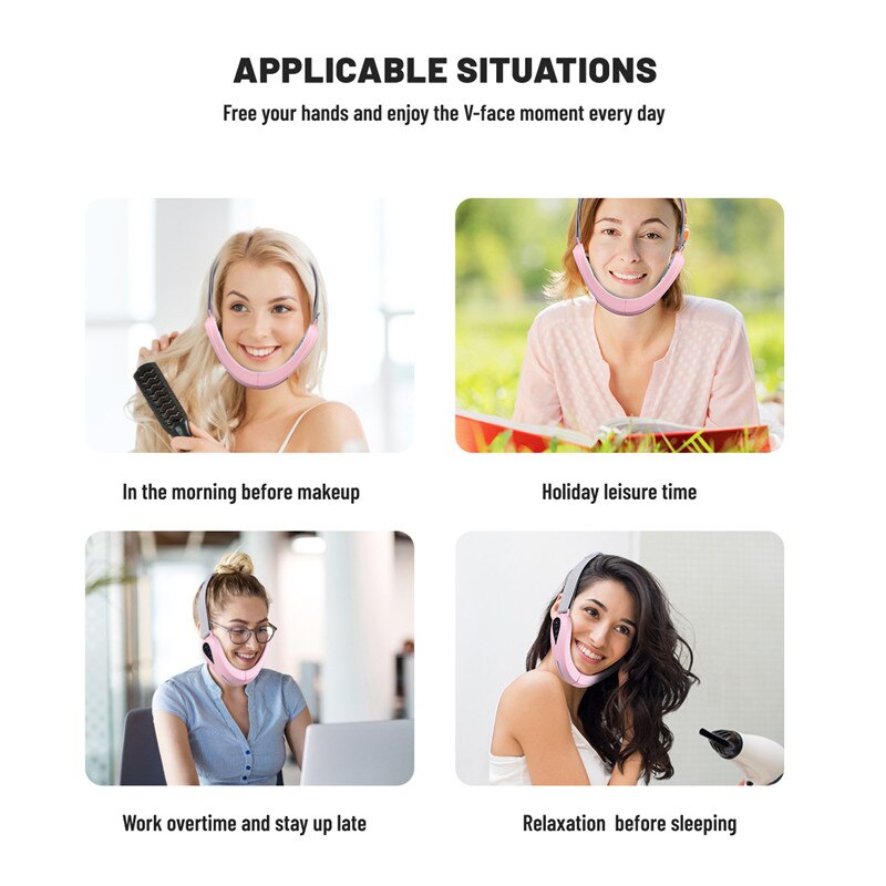 Face Lifting Machine V-Face Shaping Massager Vibration Slimming Double Chin Reducer V-Line Cheek Lift Up Face Slimming