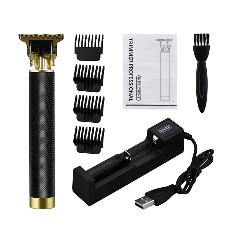 Portable Electric Hair Clippers T-blade For Men's Hair Beard Trimmer Barehead Barber Blade Haircut Shaver Styling Machine