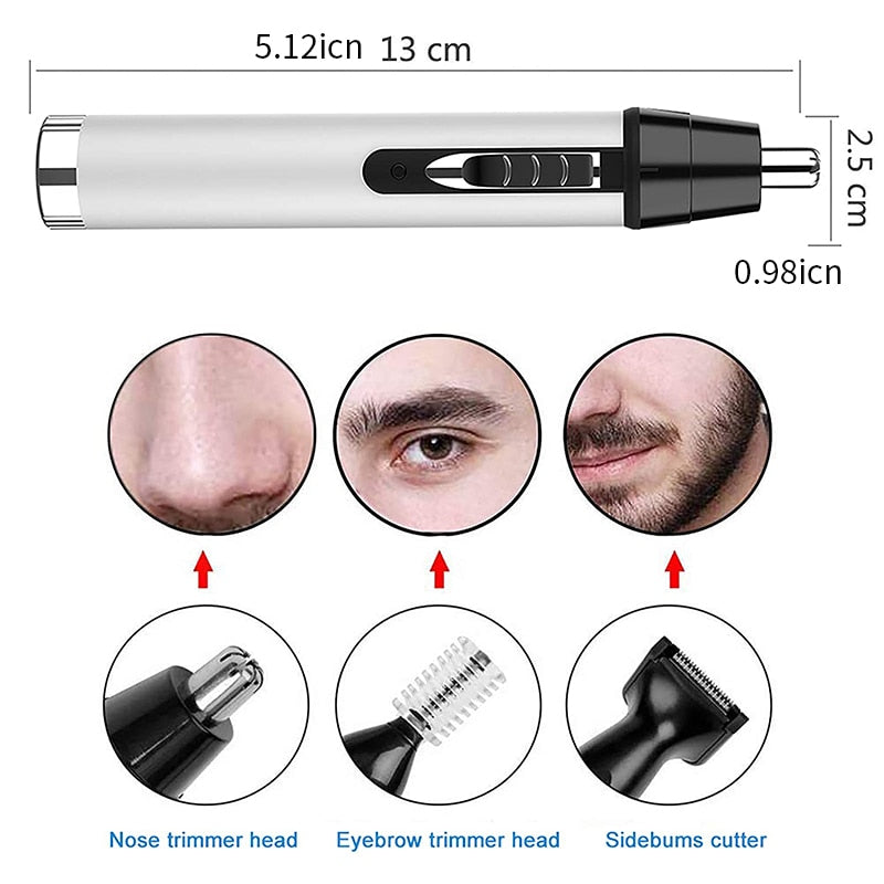 4 In 1 Mini Portable Nose Ear Eyebrow Trimmer Men's Electric Beard Shaver Rechargeable Cordless Clipper Razor Haircut Machine