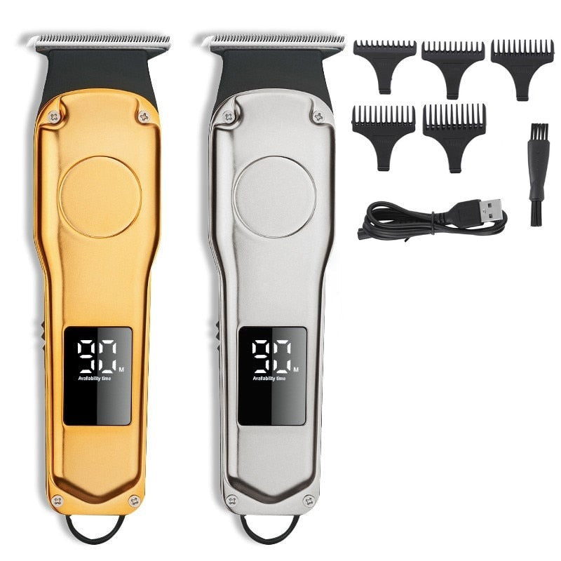 Hair Clipper Electric Hair Trimmer Cordless Shaver Trimmer 0mm Men Barber Hair Cutting Machine for Men Rechargeable USB