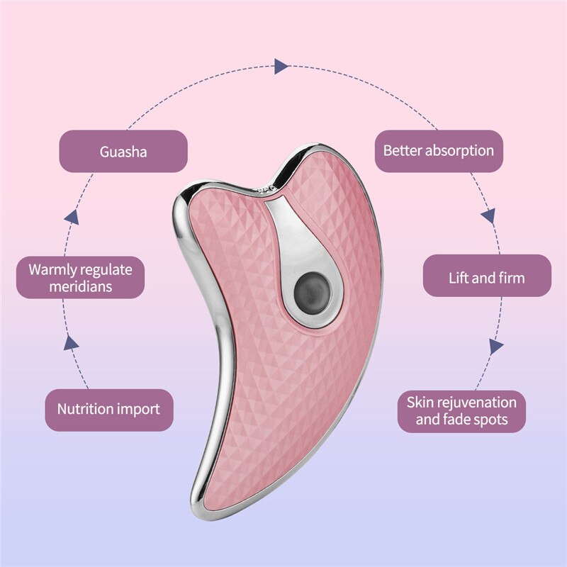 Electric Face Scraping Massage Wrinkle Removal Face Neck Body Guasha Slimming Lifting Massager Vibration Heating Beauty Device