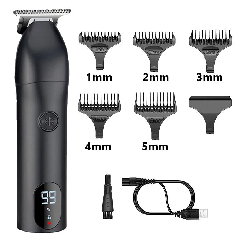 Ceramic Blade Electric Hair Clipper Men Barber Beard Trimmer Rechargeable Hair Cutting Machine for Men Low Noise Adult Hair Cut