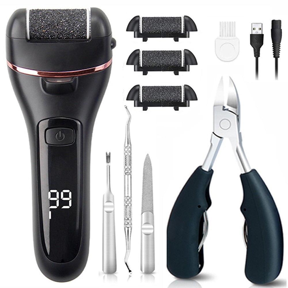 Electric Foot File For Heels Grinding Pedicure Tools Professional Foot Care Tool Kit Dead Hard Skin Callus Remover