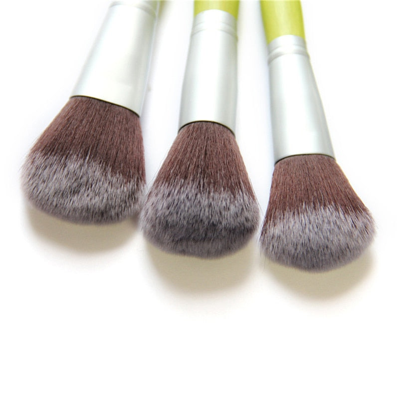 Green Bamboo Makeup Brushes Full Set Eco-friendly Powder Blush Concealer Foundation Blooming Eyeshadow Make Up Kit Tool