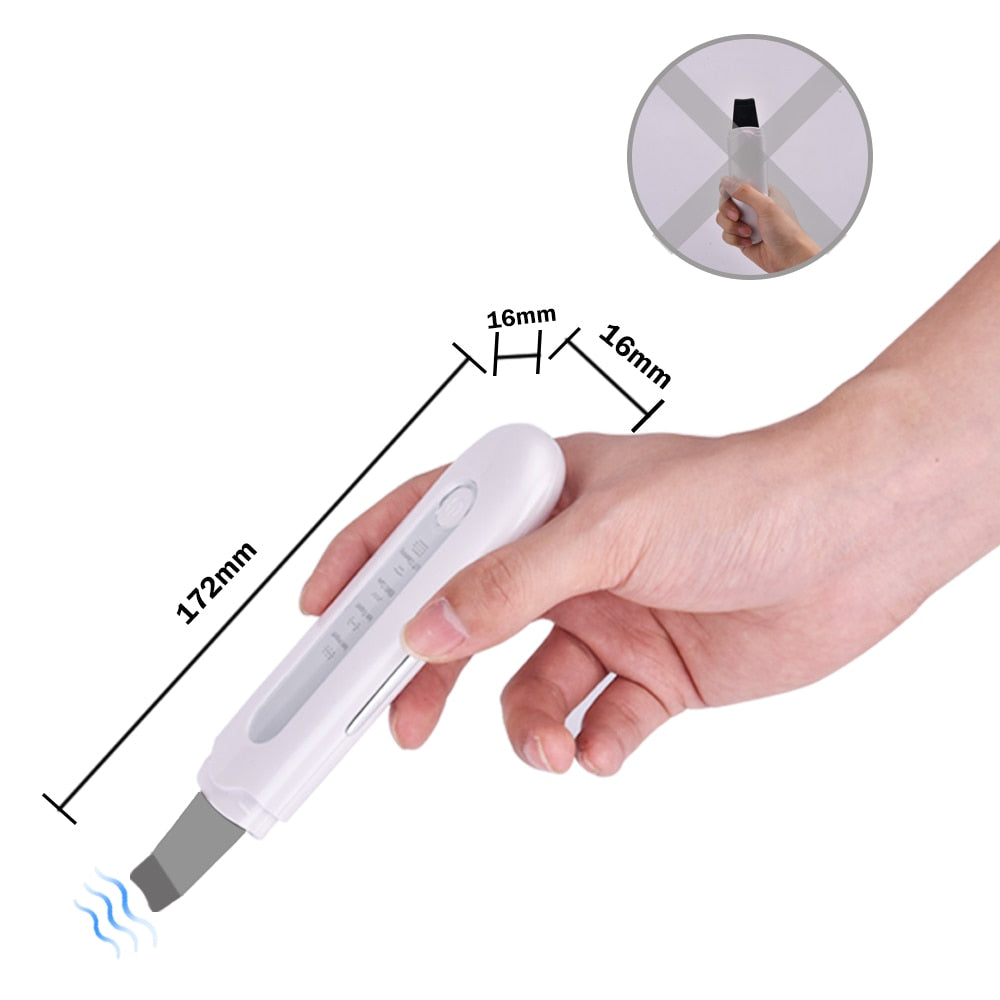 Face Ultrasonic Skin Scrubber Cleaner Ion Acne Blackhead Remover Peeling Shovel Cleaner Facial Massager Skin Scrubber Lift