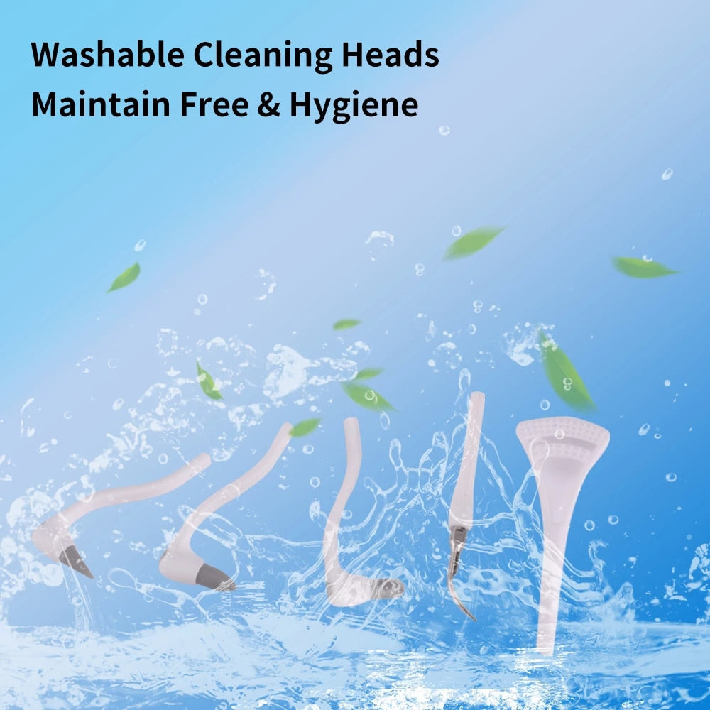 5 in 1 Ultrasonic Dental Scaler High Frequency Vibration Sonic Tooth Cleaner Remove Stains Tartar Scraper Teeth Whitening