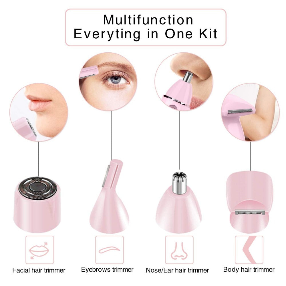 4 in 1 Electric Shaver For Women Hair Removal Rechargeable Trimmer For Women's Razor Leg Armpit Beauty Appliances Hair Remove