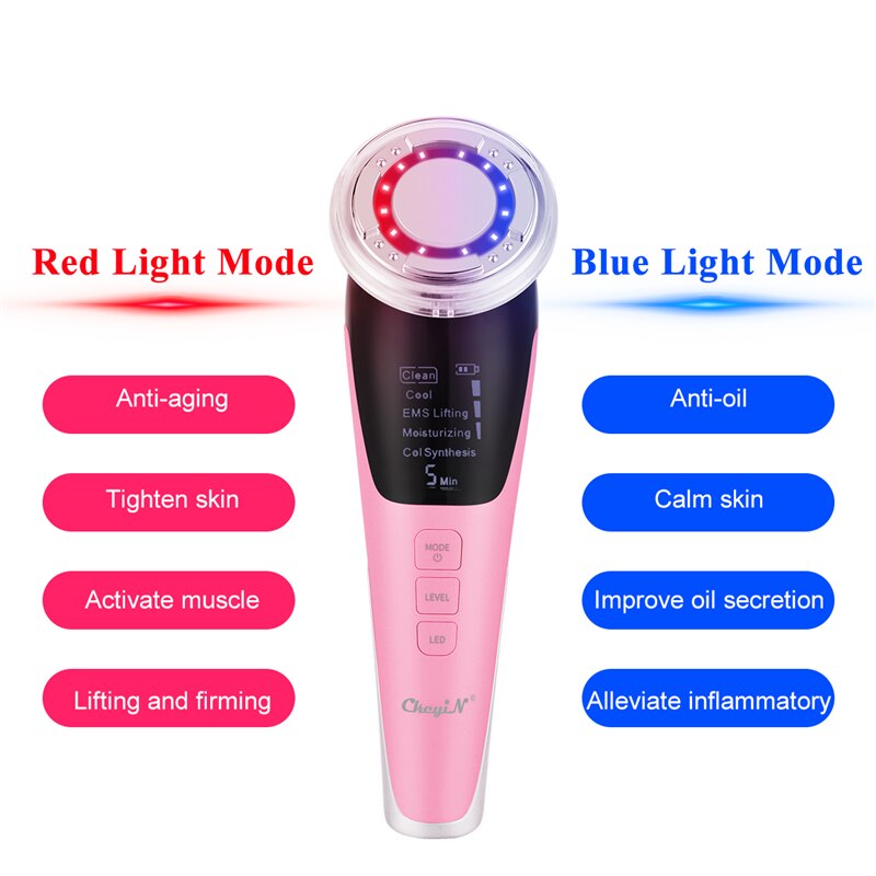 5 in 1 EMS Face Electroporation Led Photon Lifting Beauty Lifting Face Skin Facial Care Neck Massager