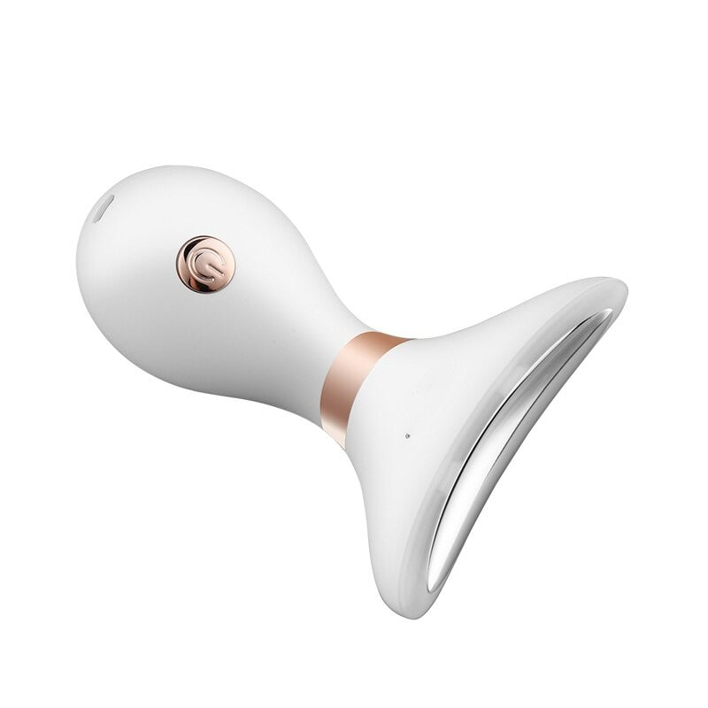 Electric Neck Massager LED Photo Neck Wrinkles Removal Lifting Beauty Device Portable Warm Massage Micro Current Machine (White)