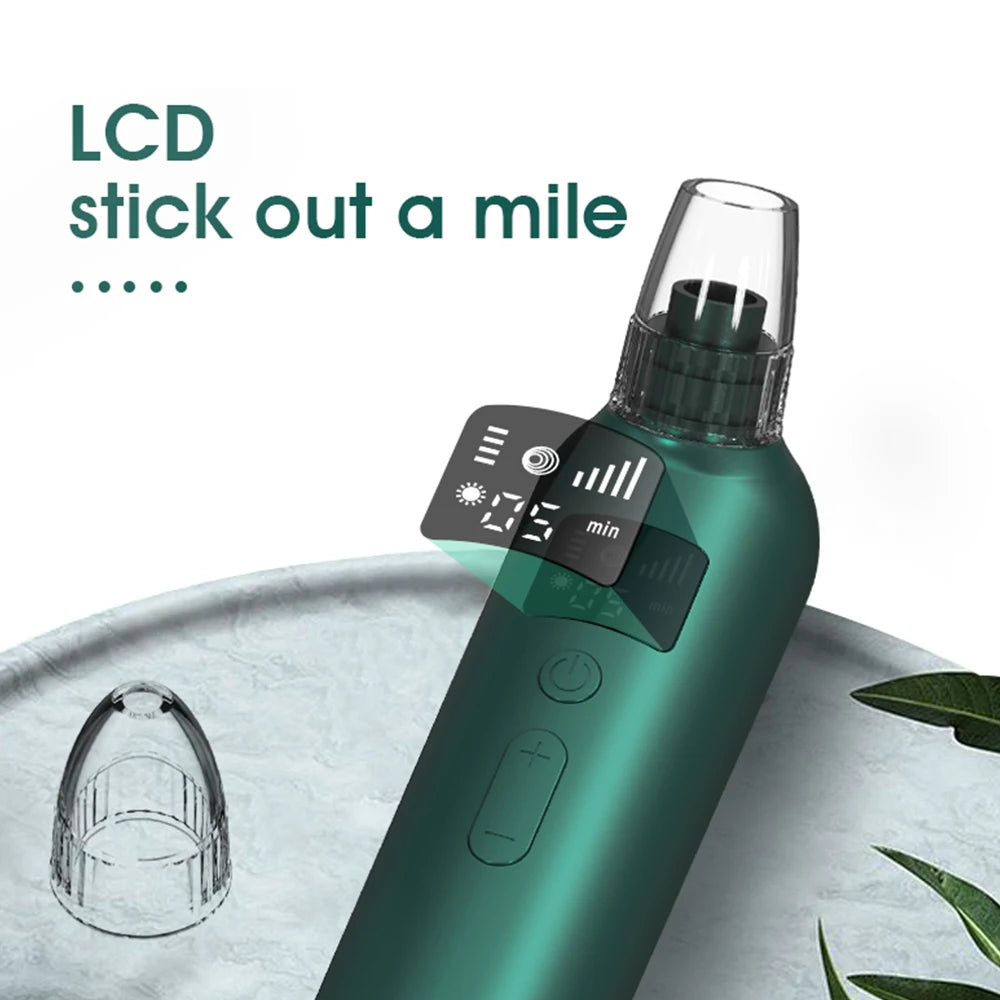 Blackhead Remover Pore Vacuum Electric Pore Extractor with Hot Compress Facial Pore Cleaner Face Care Machine For Skin Treatment