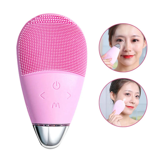 Facial Cleansing Brush Rechargeable Face Cleansing Brush Food Grade Silicond Facial Brush Deep Removal Pore and Blackhead