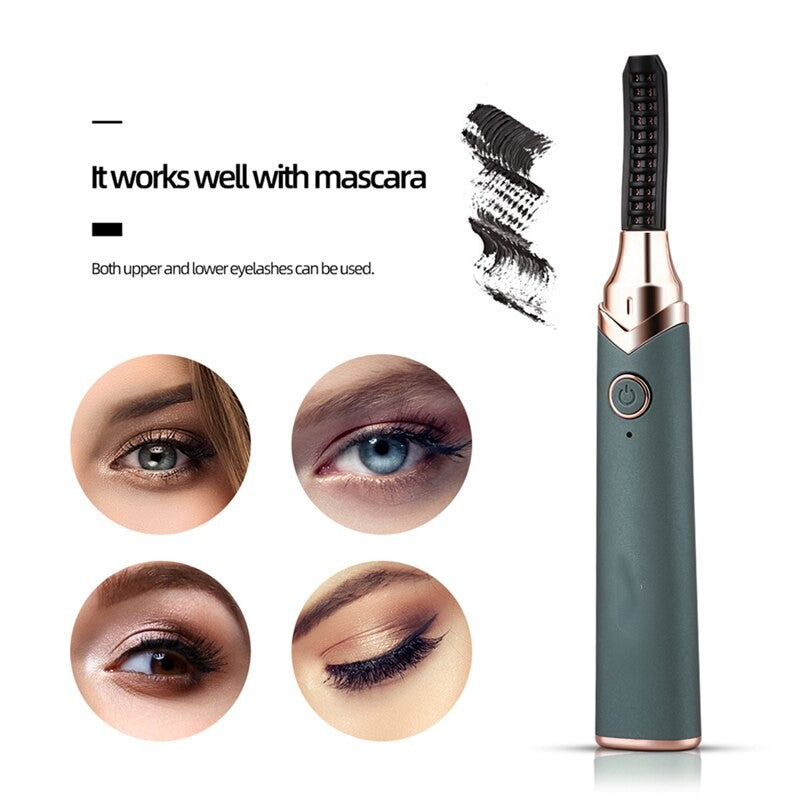 Electric Eyelash Curler Portable Makeup Heated Curved Eyelash USB Rechargeable Eye Lashes Curling Long Lasting Tools