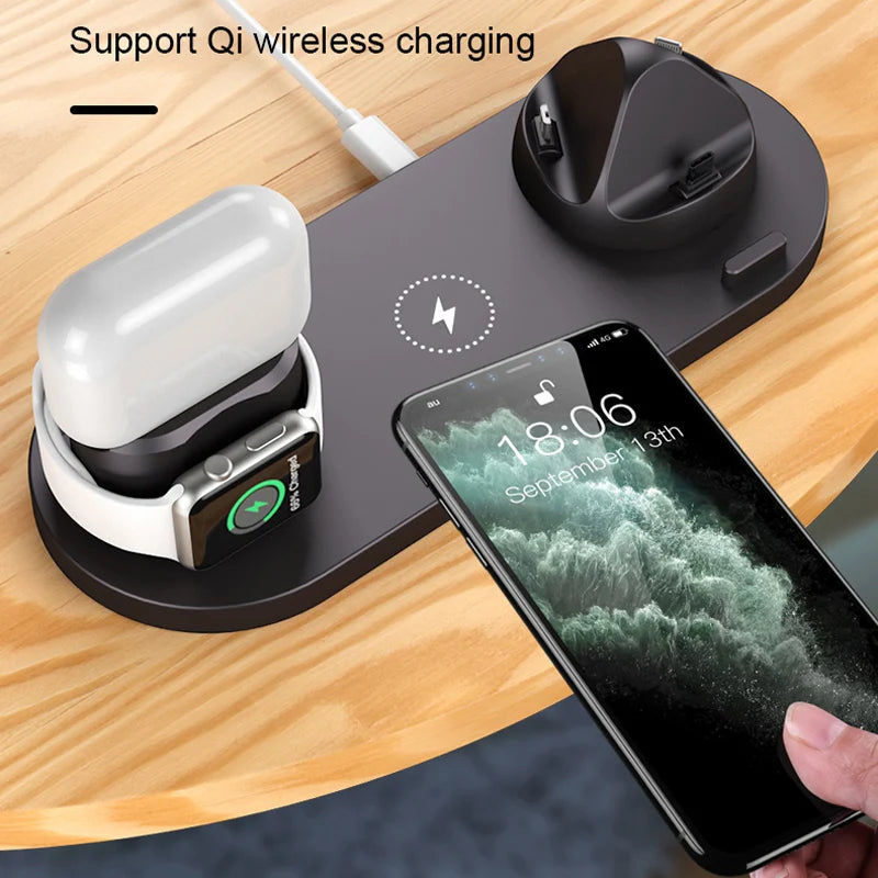 Wireless Charger for iPhone 14/13/12 Fast Charger for iphone Fast Charging Pad Huawei Charging Dock Station 6 in 1