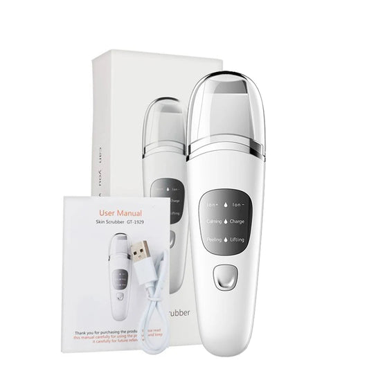 Ultrasonic Skin Scrubber Deep Face Cleaning Vibration Blackhead Remover Peeling Shovel Clean Pore Reduce Wrinkles Beauty Device