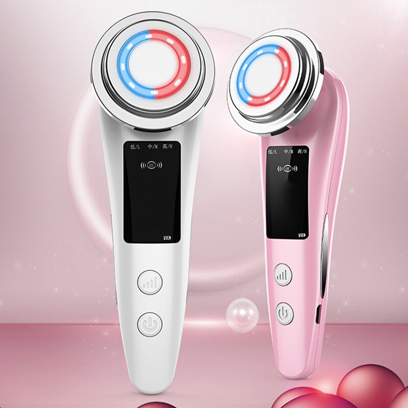 7 In 1 RF Face Massager Skin Rejuvenation Facial Lifting LED Wrinkle Remover Beauty Vibration Device