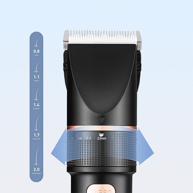 Portable Electric Hair Clipper Rechargeable Trimmer Titanium Ceramic Blade Salon Men Hair Cutting Barber Machine LCD Display
